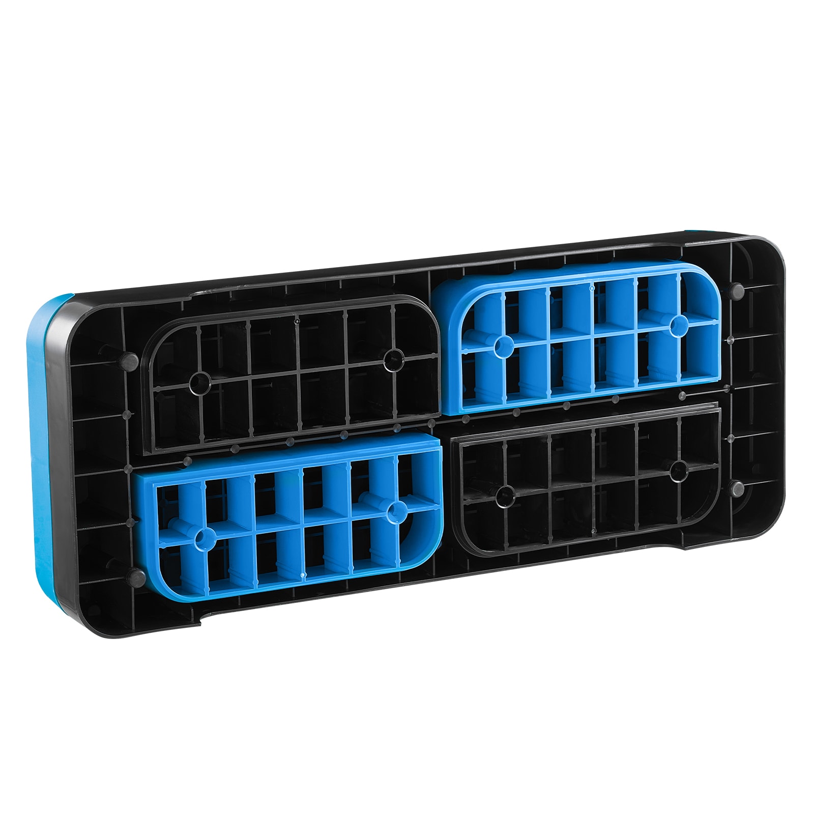 Aerobic Exercise Step Platform Height Adjustable Workout Stepper 4 Riser Blue_voghion.com